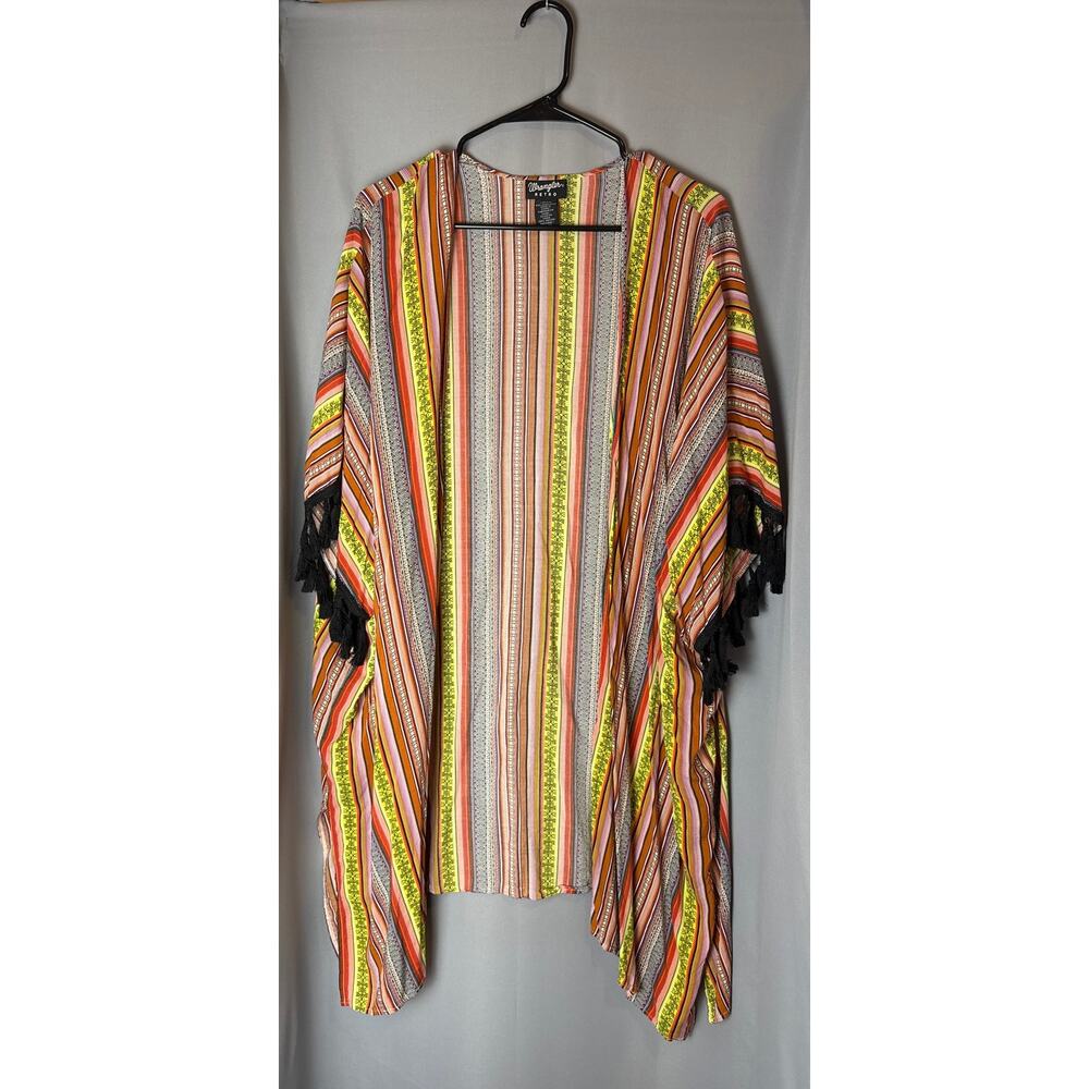 Wrangler Retro Cardigan Kimono Topper Western‎ Aztec Ranch Size XXL